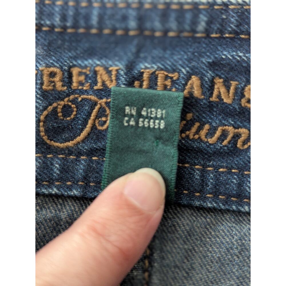 Lauren Ralph Lauren Jeans Co Denim Knee Length Pencil Skirt 6 Faux Belt D-ring - Picture 10 of 12